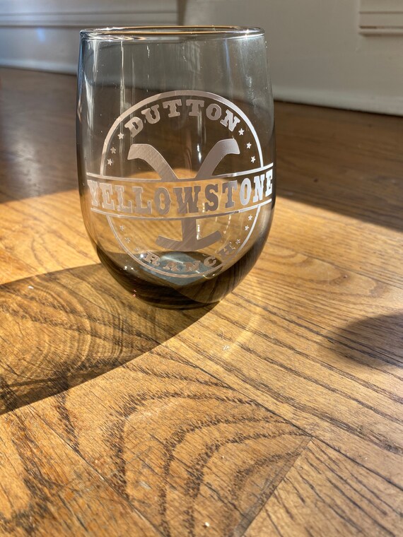 Yellowstone Wine Glass Etsy