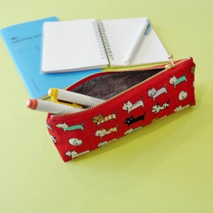 ペンケース、猫のジッパーバッグ、新学期用品、メイクブラシバッグ、トラベルサイズポーチ、学用品、画家ケース、猫ママへのギフト