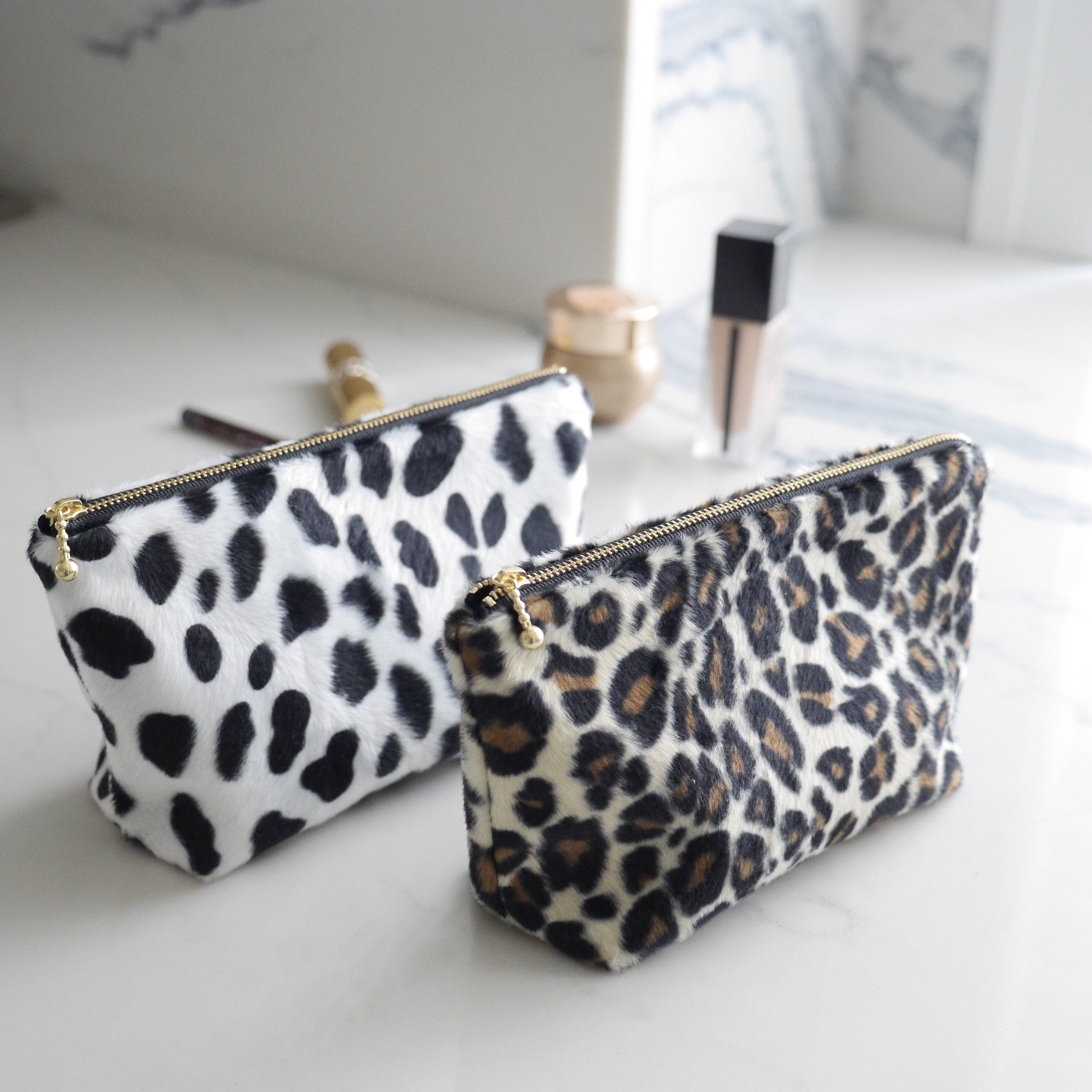 Real leopard store fur purse
