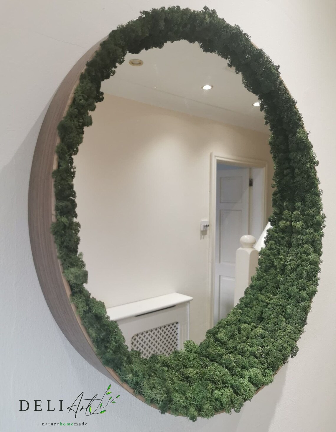 Preserved Moss Art Framed Mirror, Eco Friendly Home Decor, Living Moss