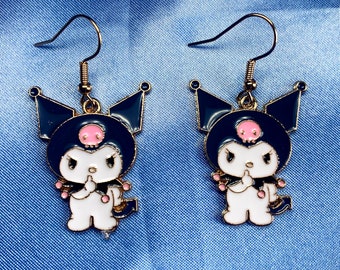 Pretty cute and kawaii anime cat kitty cartoon earrings