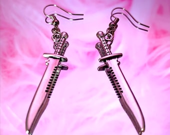 Pretty cool alt grunge goth emo metal earrings
