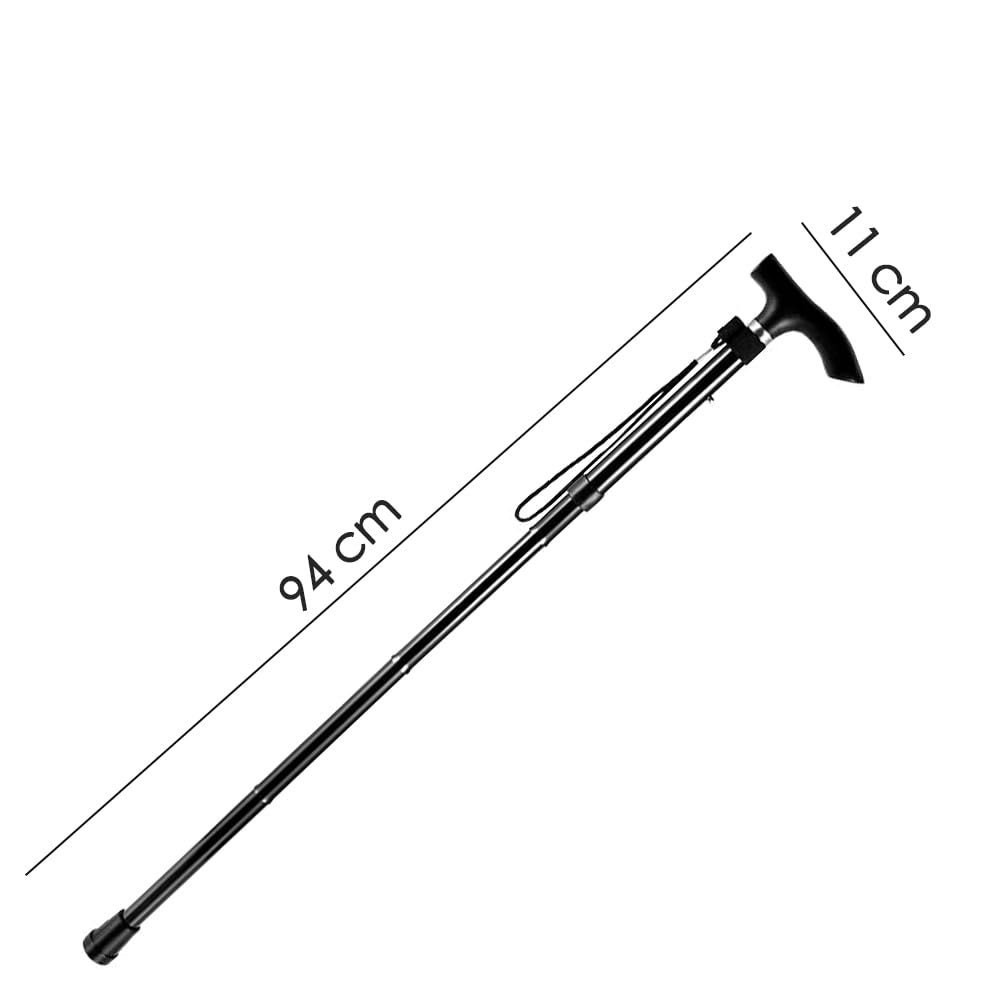 IUEG Mens Women Folding Walking Stick Extendable Walking Cane 4 Folding