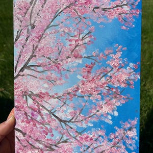 Original cherry blossom oil painting