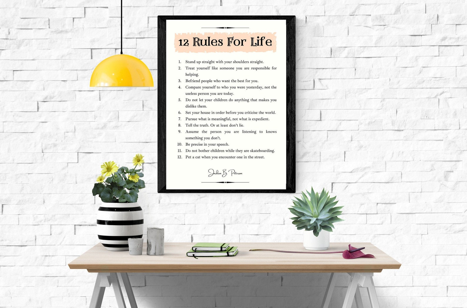 12 Rules for Life by Jordan Peterson Digital Print Wall Art | Etsy