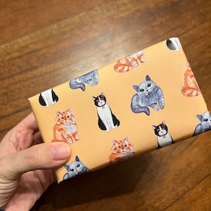 Cute Printable Cat Wrapping Paper - Cat Gift Paper - 11&#39;&#39; X 17&#39;&#39;