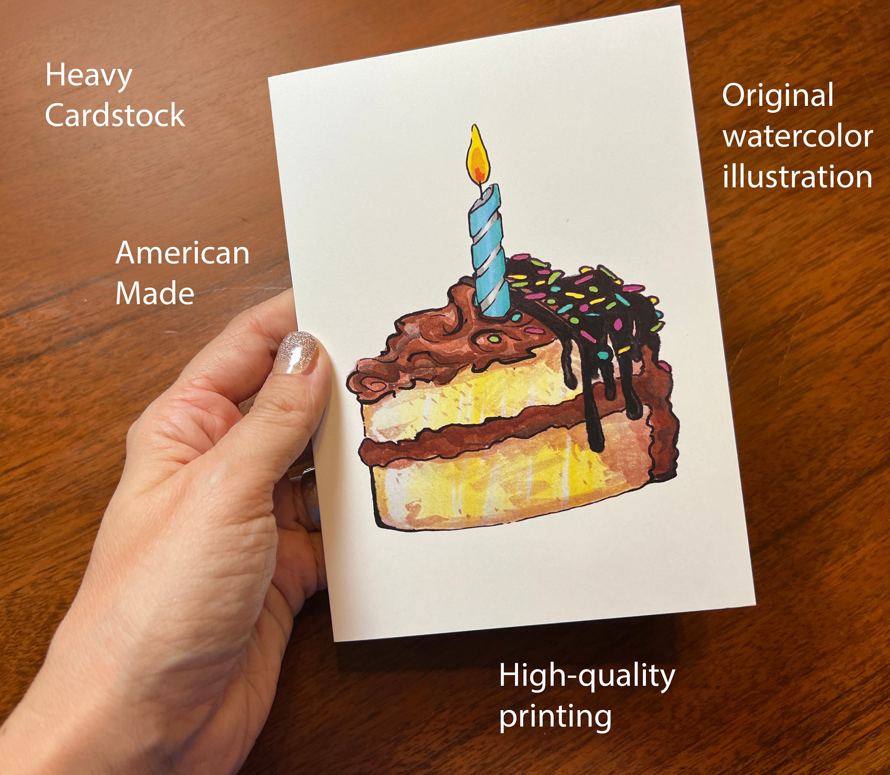 Chocolate Birthday Cake Card Pack Birthday Card Pack for Him or