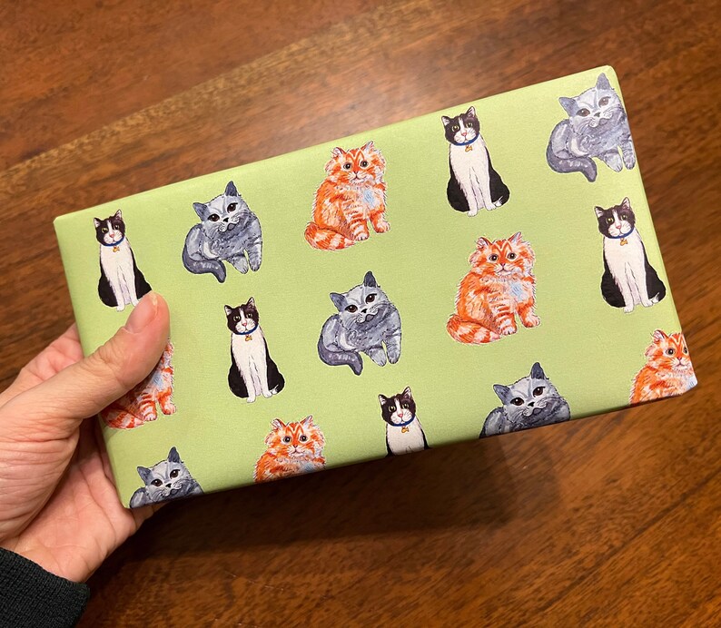 11'' X 17'' Printable Cat Wrapping Paper Cat - Etsy