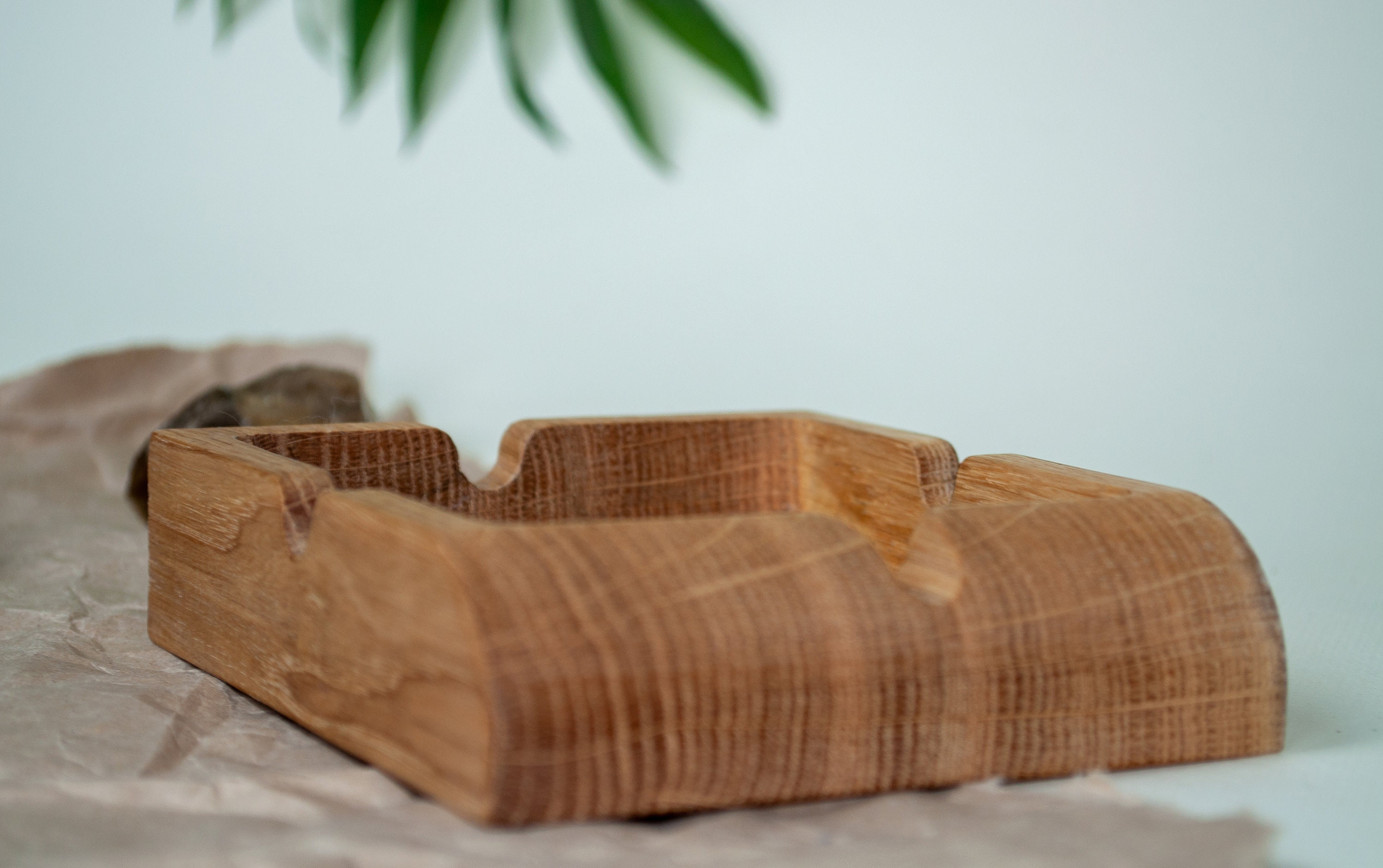 Carved wooden ashtray handmade square shape. Ashtray with Etsy