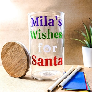 Desejos personalizados para o pote do Papai Noel - Pacote de atividades de Natal para crianças