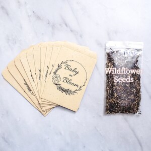 Baby Shower Wildflower Seed Favors - Baby In Bloom - Customizable