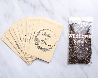 Baby Shower Wildflower Seed Favors - Baby In Bloom - Customizable