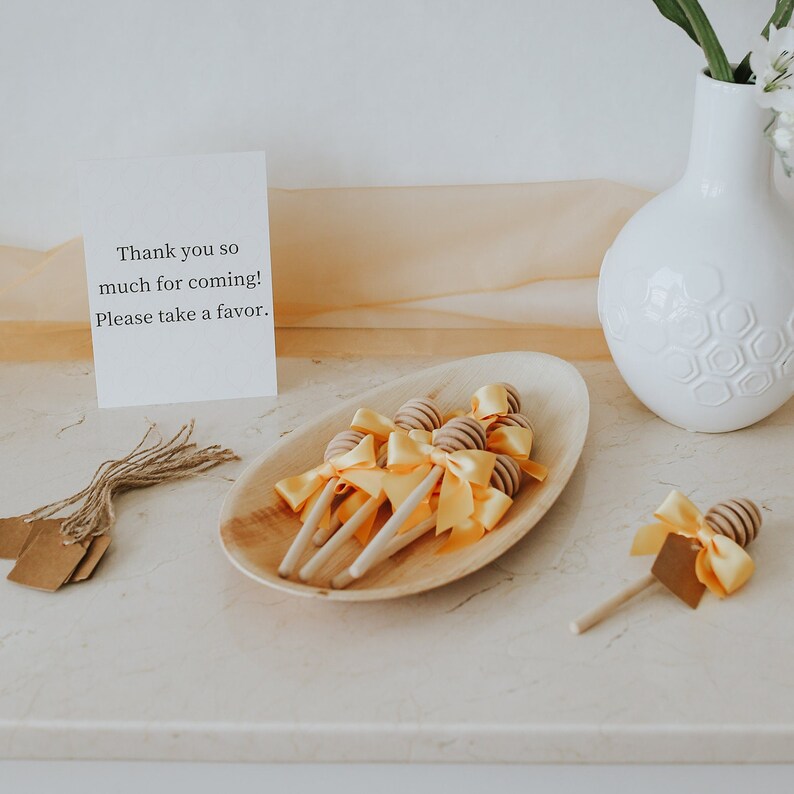 Wooden Honey Dipper Party Favors Package Etsy