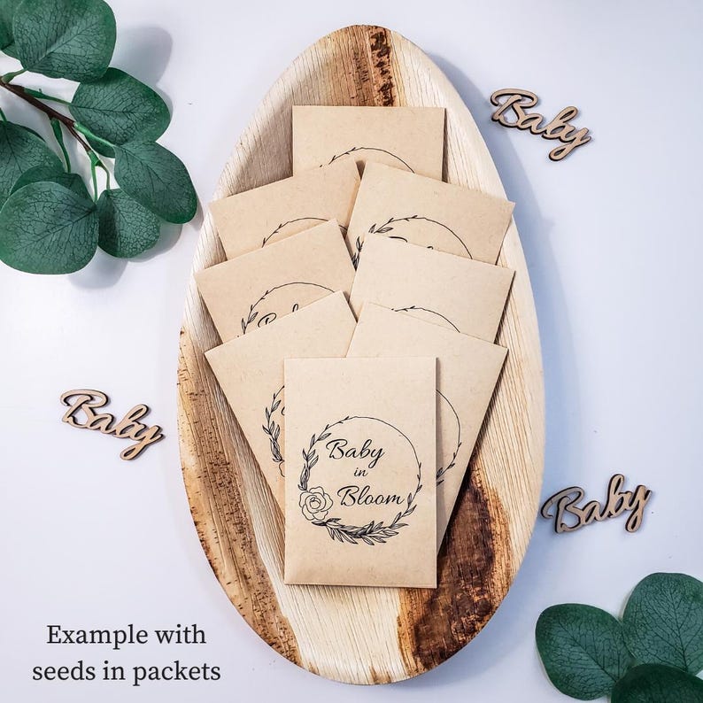 Baby Shower Wildflower Seed Favors - Baby in Bloom - Customizable ...