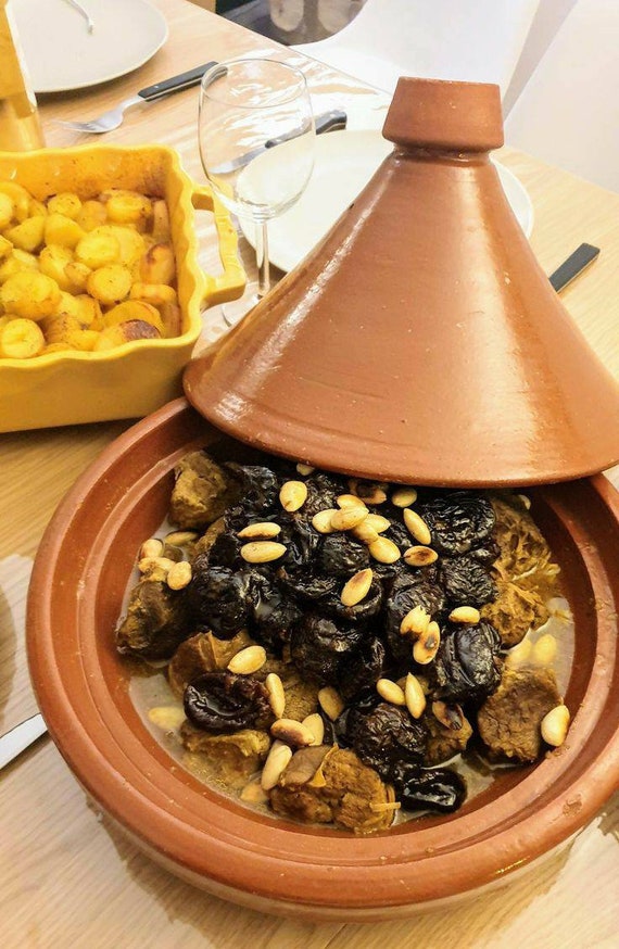 Tagine Pot for Cooking, Moroccan Tajine Casserole with Lid