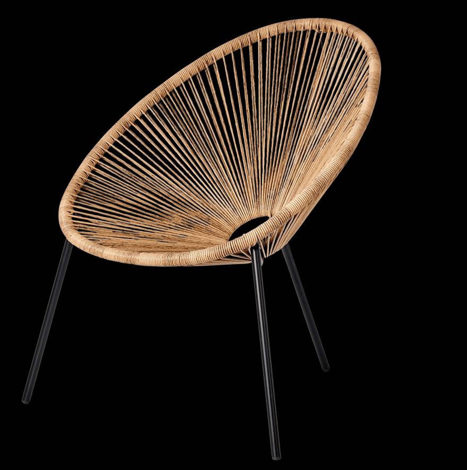 Acapulco Design Armchair for Living Room Terrace Metal Legs Etsy