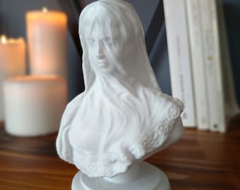 The Veiled Lady Statue | The Veiled Virgin Ancient Bust Sculpture | 3D Printed Veiled Statue for Home Decor and Gift