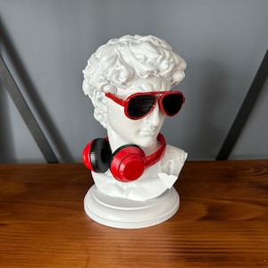 David Bust Pop Art | David Headset Statue | Michelangelo&#39;s David Modern Art