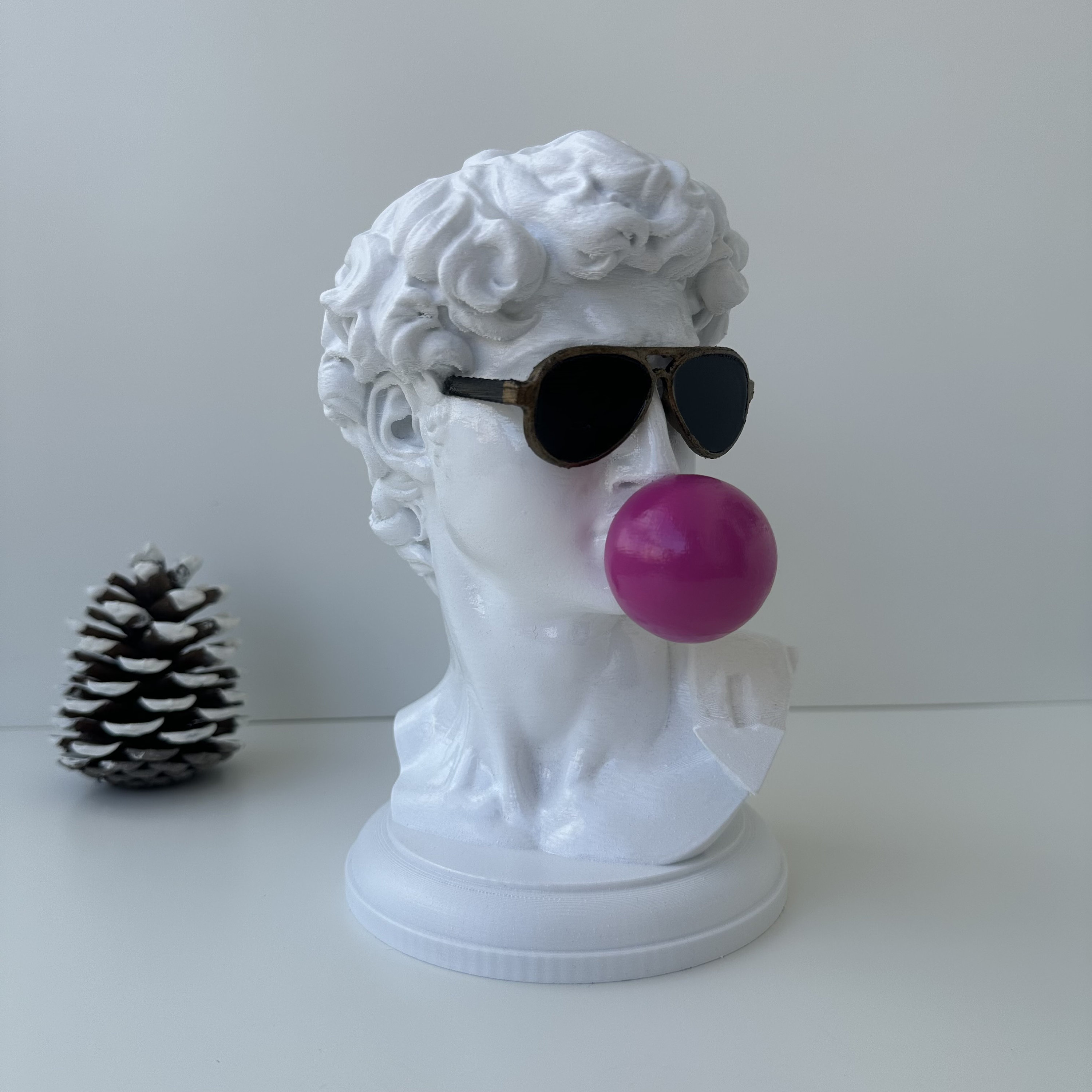 David Bust Pop Art | Bubblegum Michelangelo's David Statue