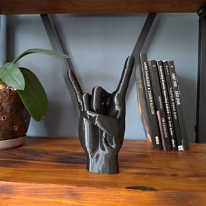 Metal Hand Sculpture | Rock Sign Statue | Rock'n'roll Hand Statue ...