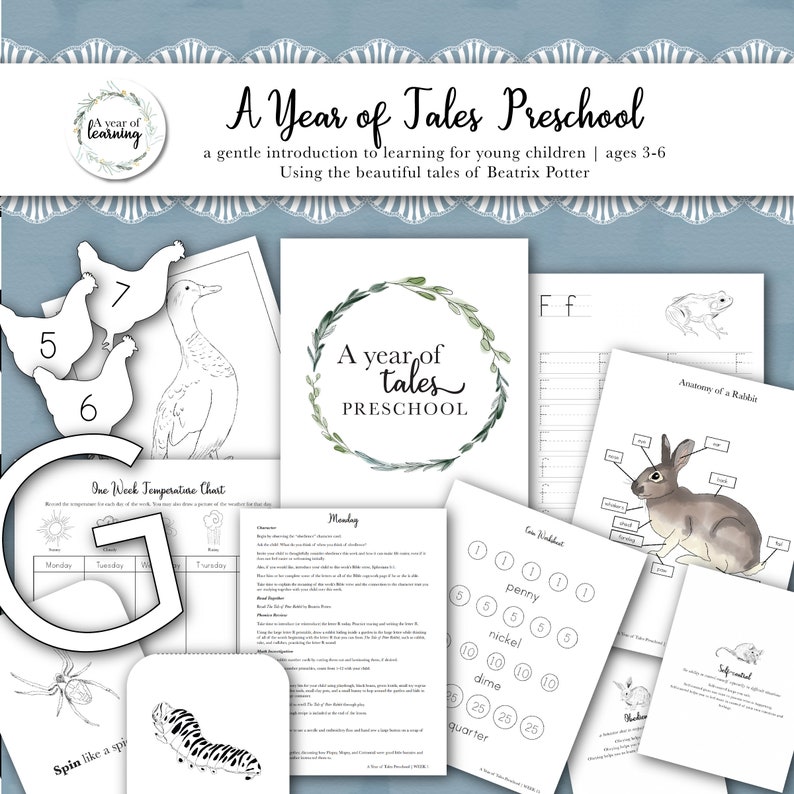 A Year of Tales Preschool/ Preschool With Peter Rabbit Etsy