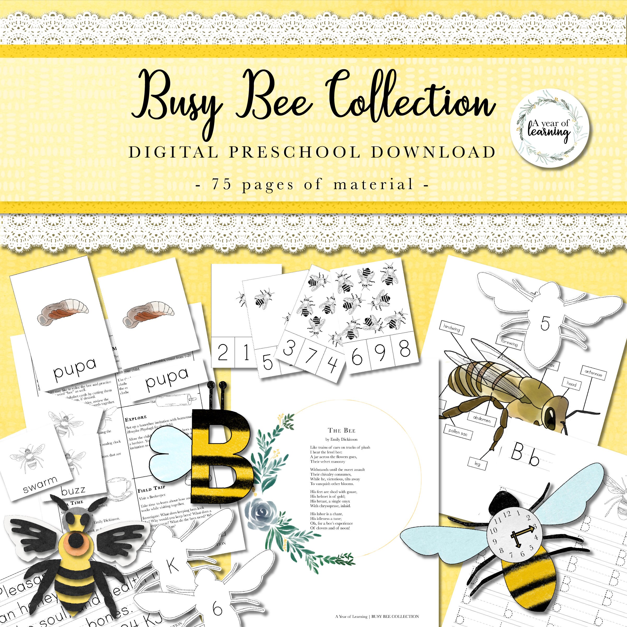 Busy Bee Preschool Collection Etsy