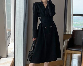 black coat dresses
