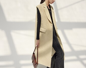 long wool vest coat