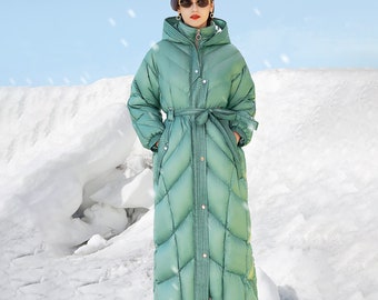long maxi down coat