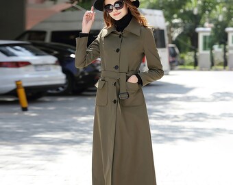 army green duster jacket
