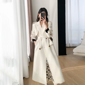 Womens white duster coat Clearance