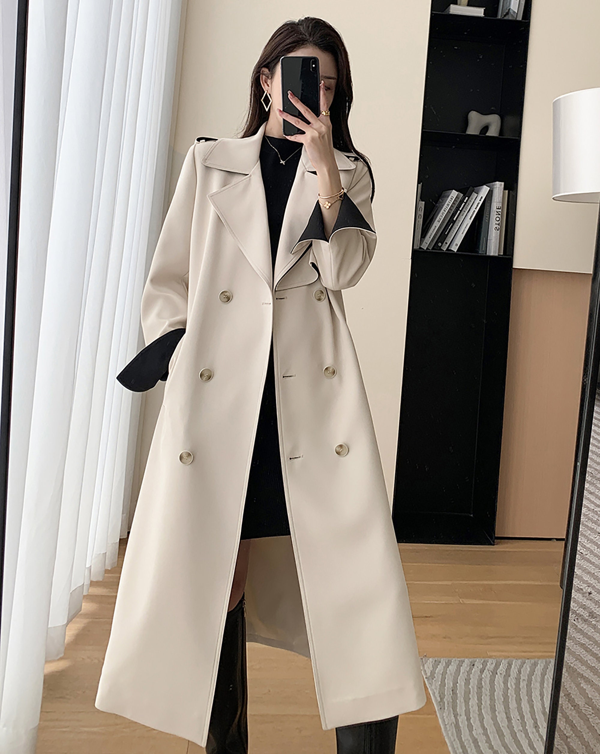 Trench coat with belt · Beige · Coats And Jackets