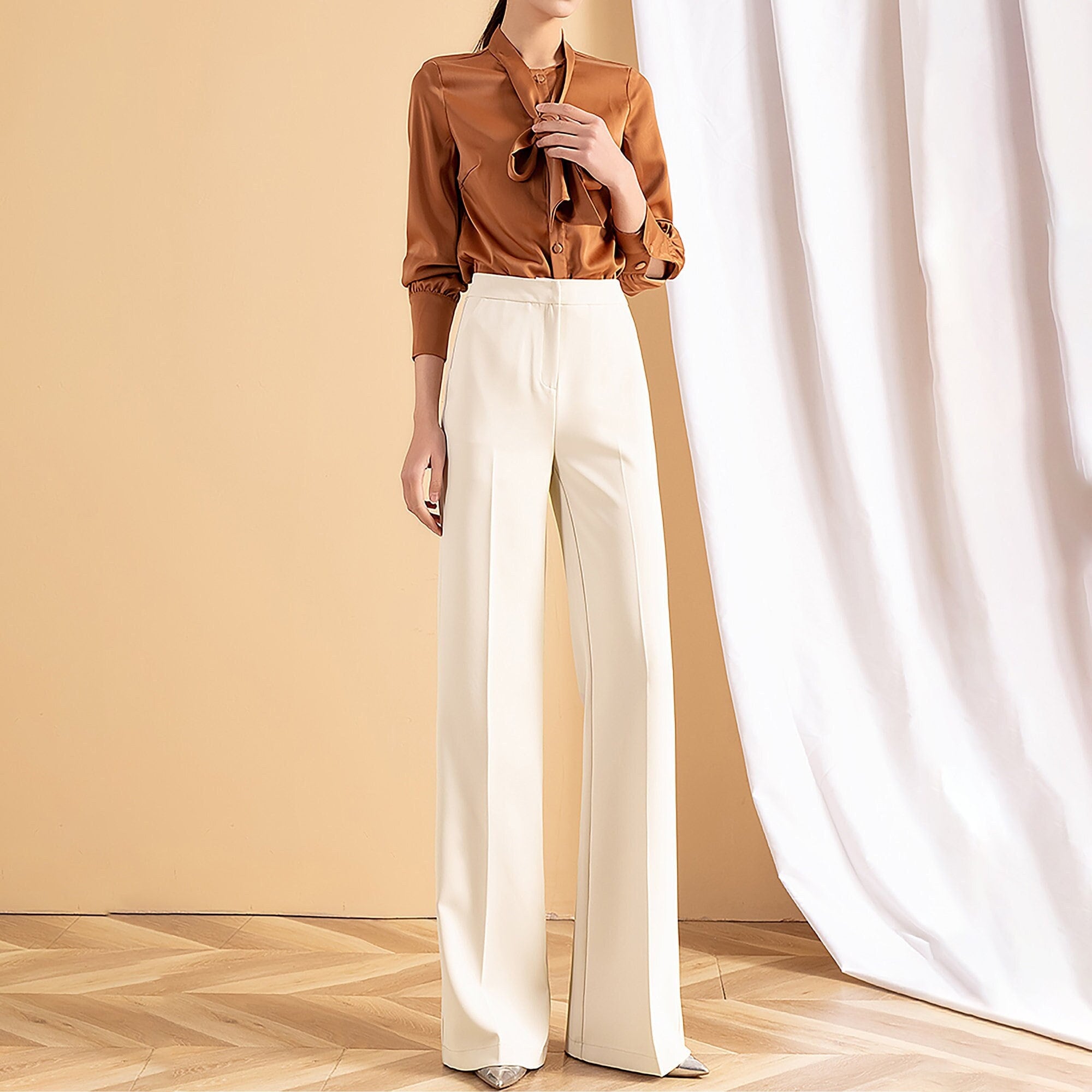 AE x The Ziegler Sisters Stretch High-Waisted Baggy Wide-Leg Pant