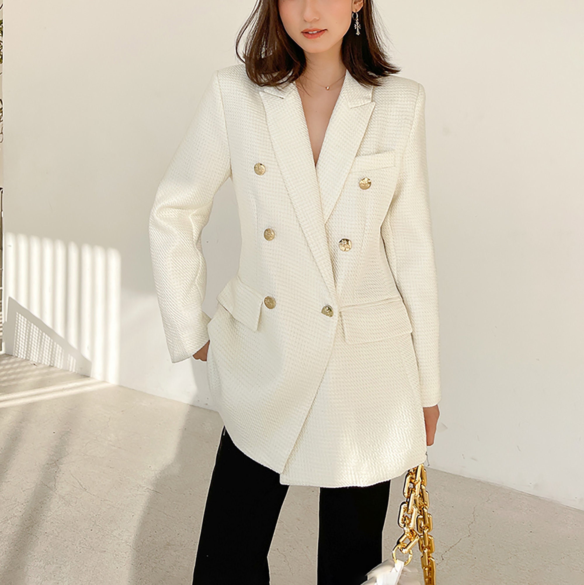 Amazon.com: White Tweed Jacket