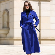 Royal Blue Robe Wrap Coat - Luxury Blue