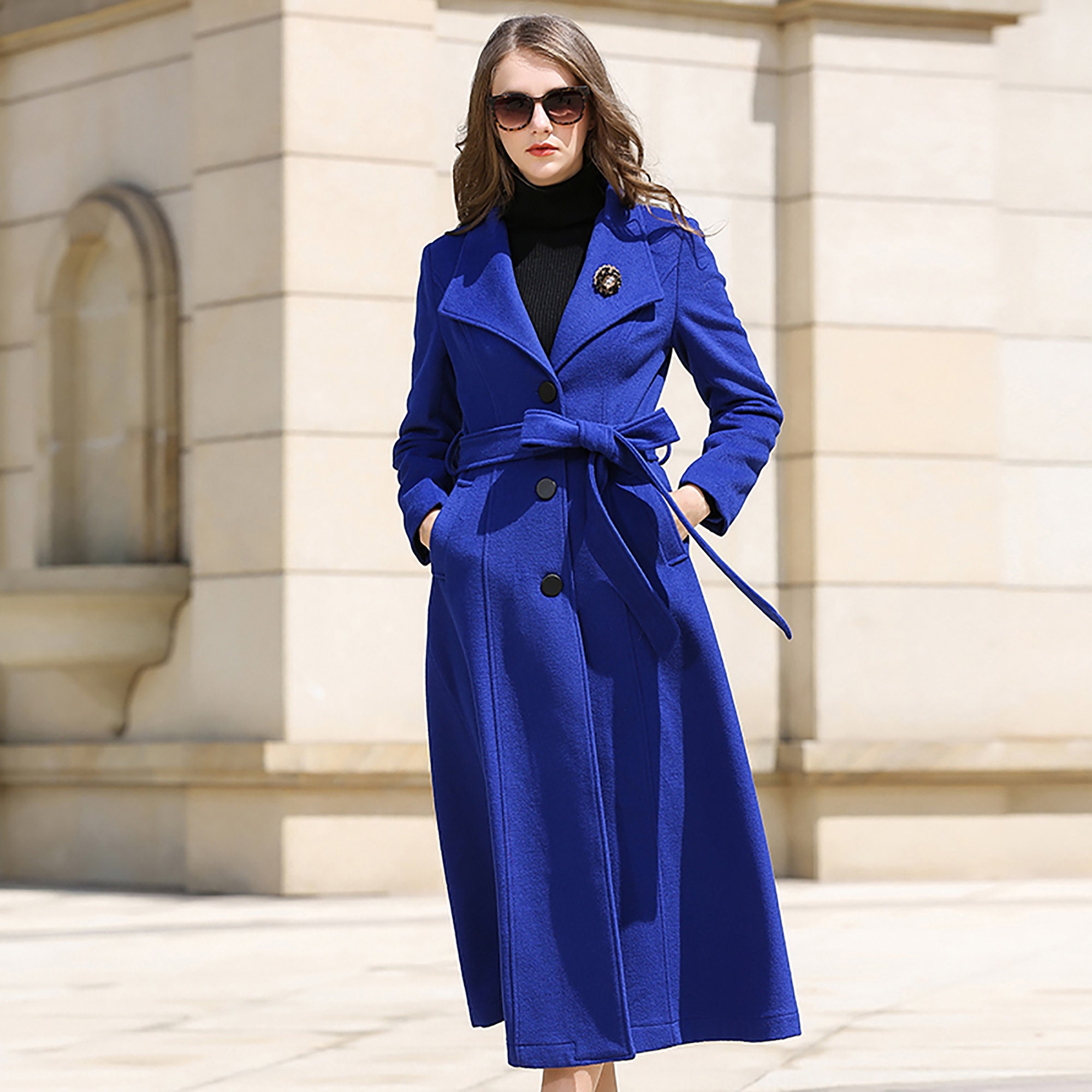 royal blue womens pea coat