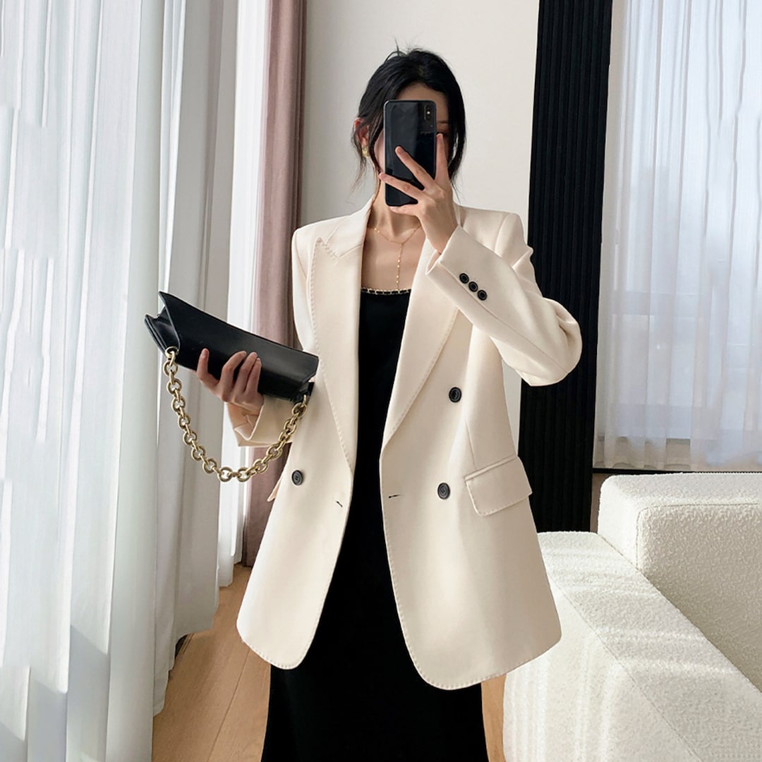 off white suit blazer