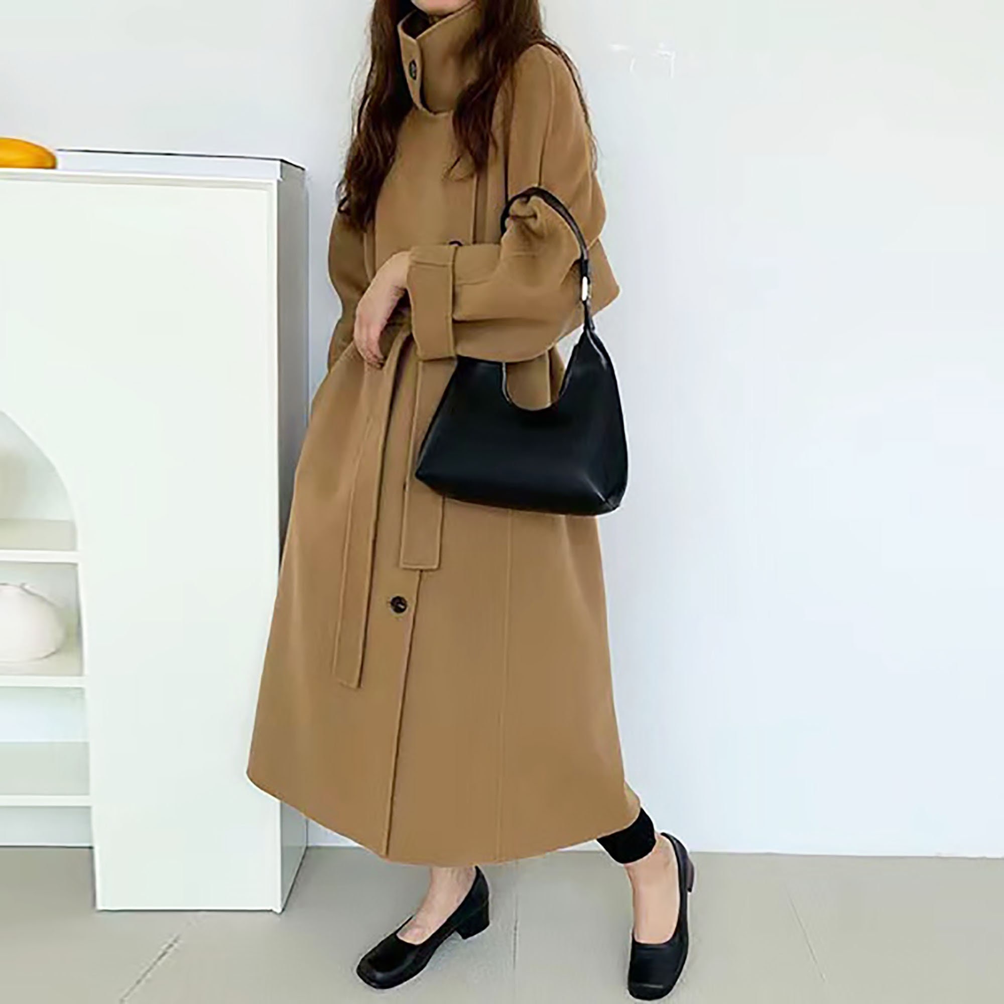 美品 willfully テントトグルミディコート ホワイト ダッフル F