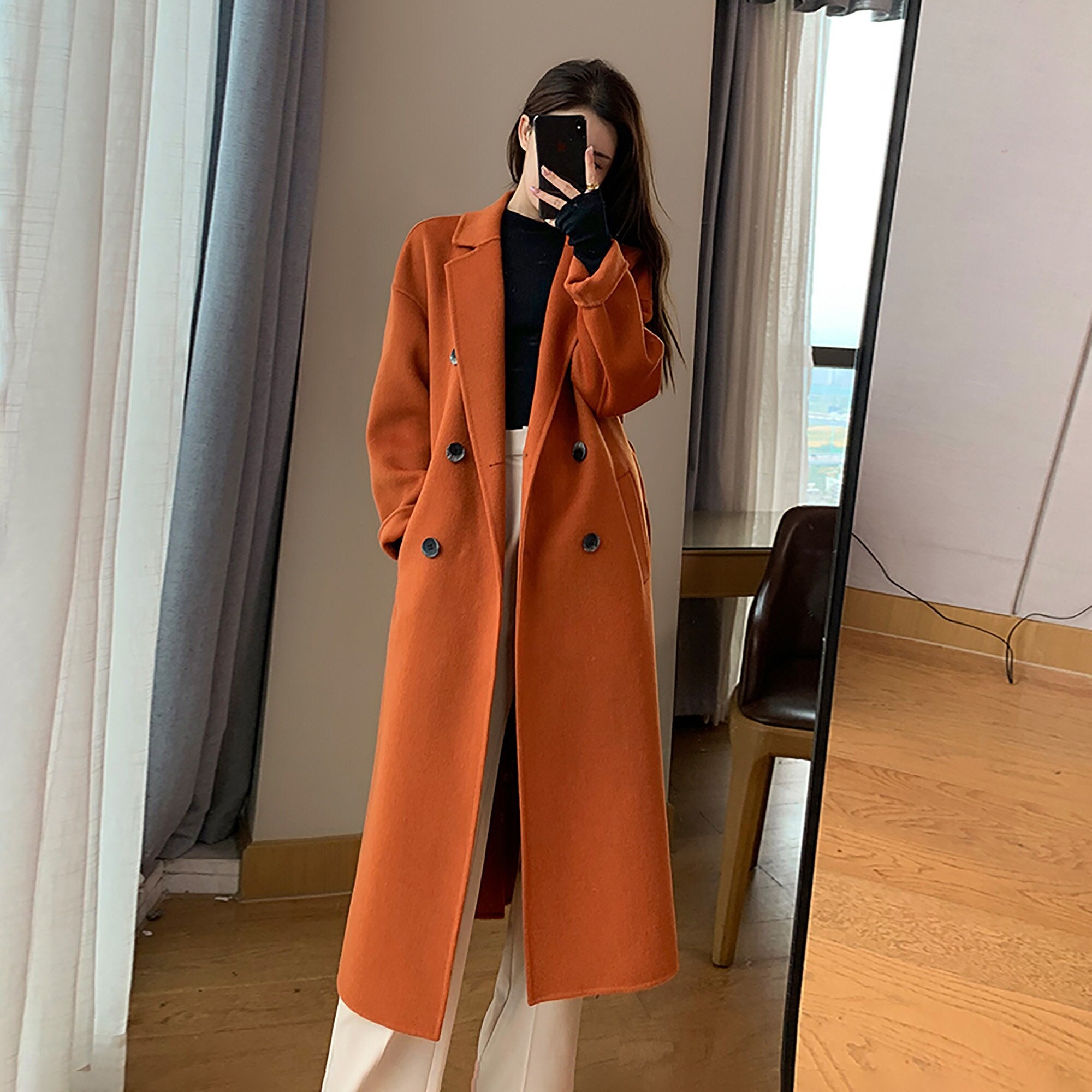 manteau double face long