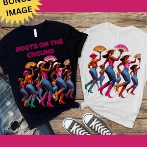 Boots on the Ground Line Dancing Queens ALLEEN PNG, zwarte groepsdans, T-shirtoverdracht, sublimatie, POD-ontwerpen, alleen Instant Download