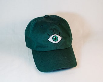 Left Eye Patent Leather Vinyl Green Hat - Etsy