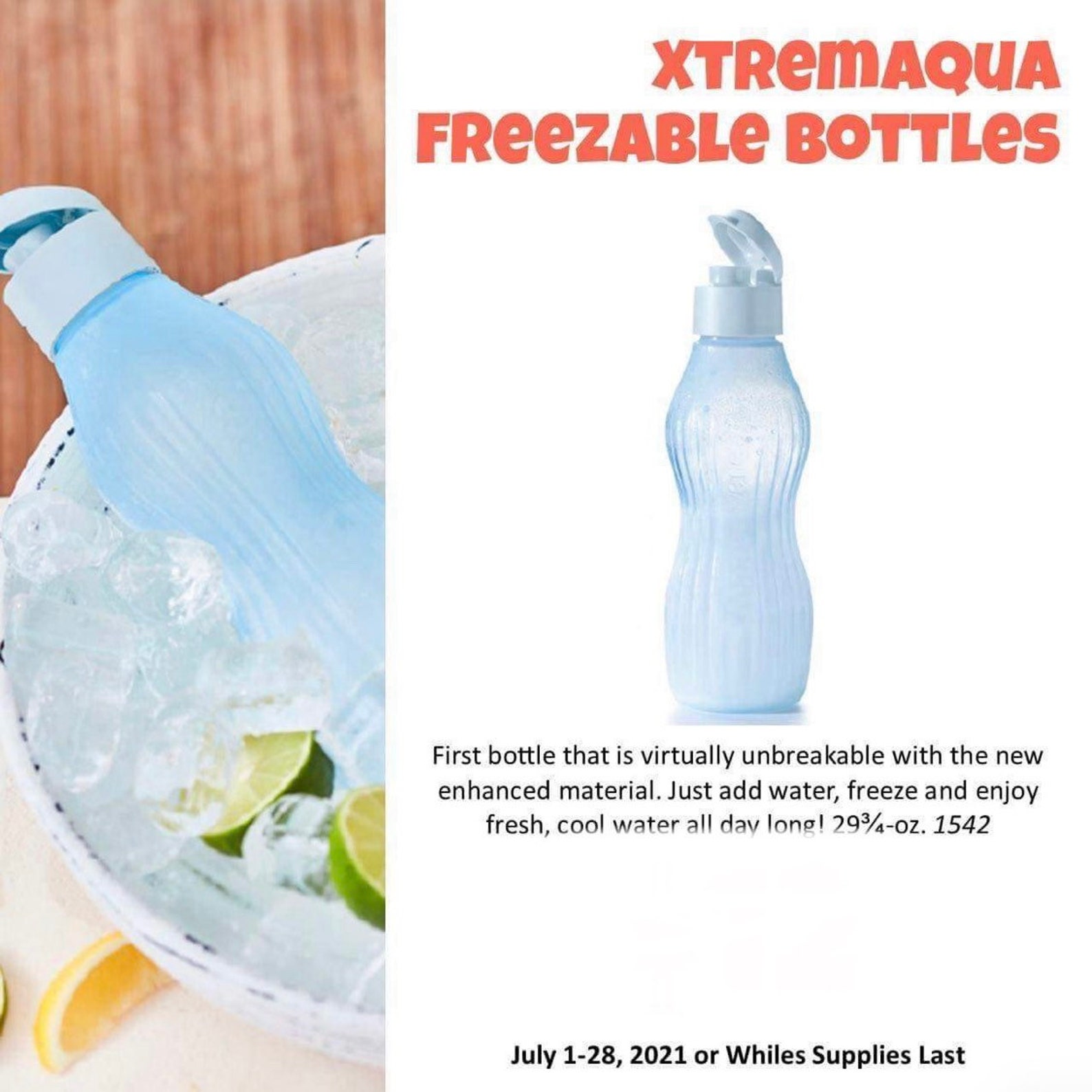 Tupperware freezer water bottle Etsy