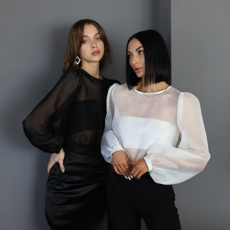 Smoking Pintucked Silk-Organza Blouse main image 1