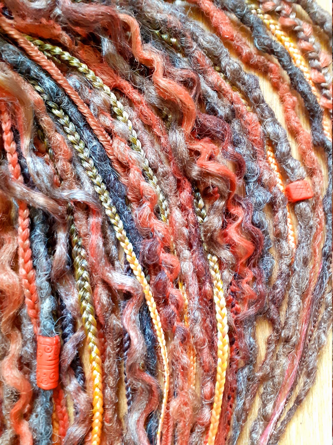 Orange dreadlocks.FULL SET orange synthetic dreadlocks. Etsy
