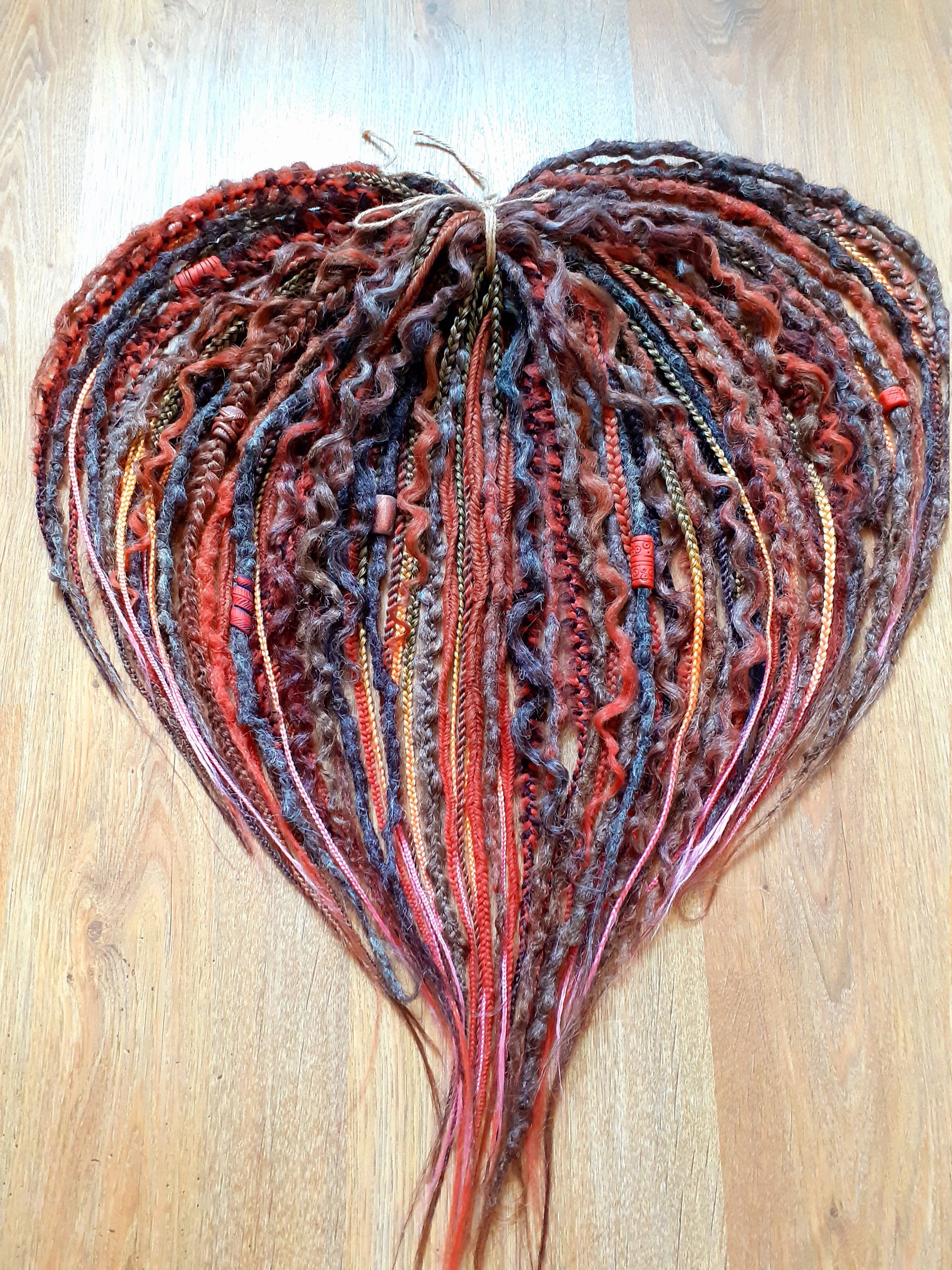 Orange dreadlocks.FULL SET orange synthetic dreadlocks. Etsy