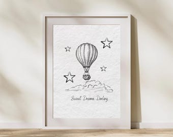 Sogni d'oro, tesoro. Decorazione murale per cameretta dei bambini. Poster con stampa digitale neutra, decorazione per la casa in stile minimalista, regalo di inaugurazione della nuova casa.