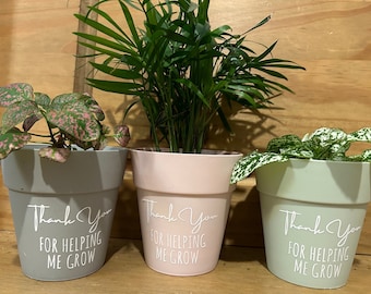 Personalized Teacher Plant Pot, Thank You Gift