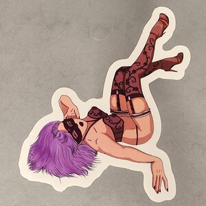 Masquerade Sticker: Pinup Rose