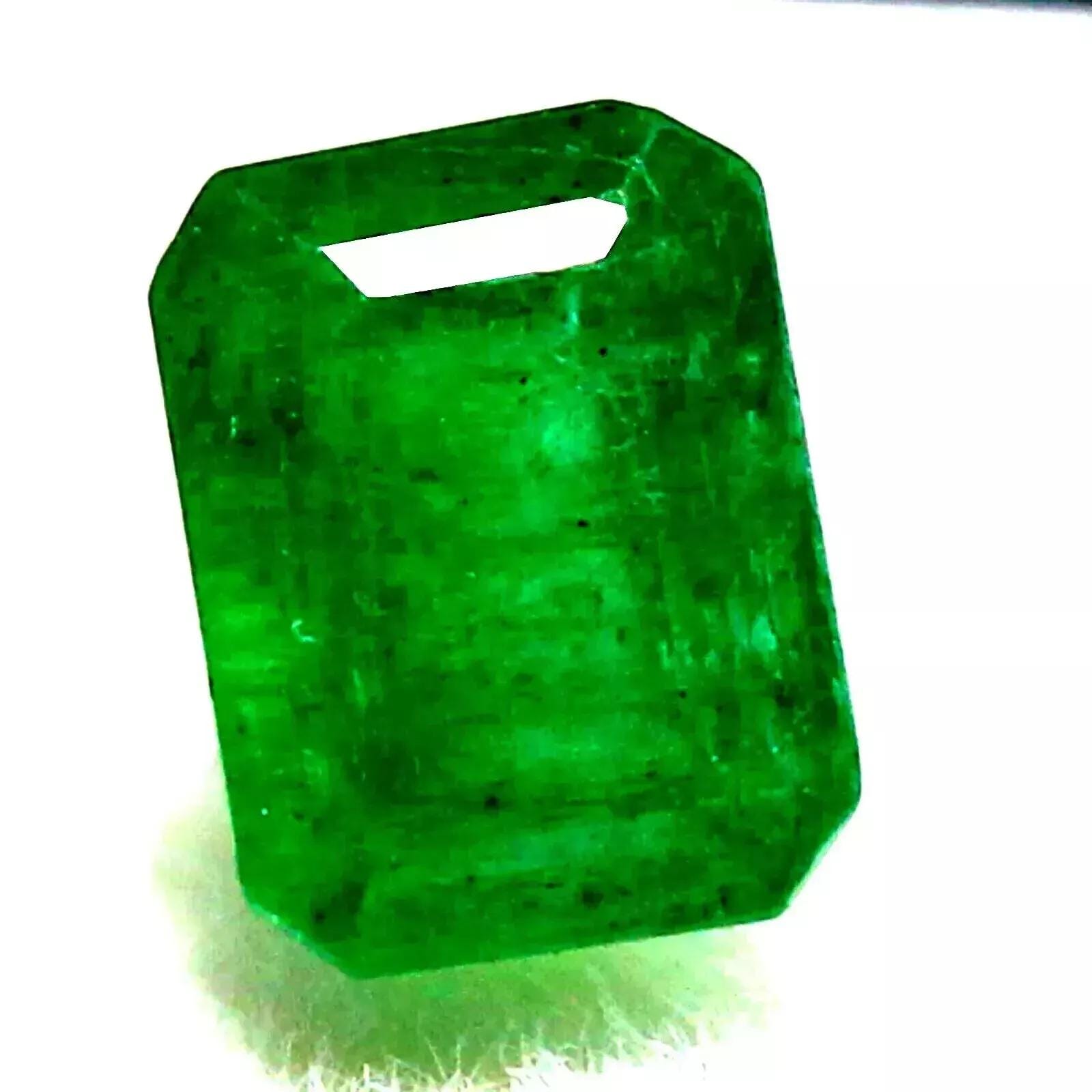 Natural Colombian Green Emerald 18.00 Ct Emerald Cut Loose Gemstone GIE CERTIFIED A+