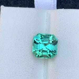 A+ Certified Natural Paraiba Tourmaline 6.89 Ct Greenish Blue Asscher Cut Loose Gemstone For Jewellery purpose